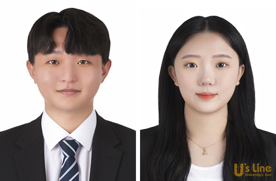 경남대 총학생회 당선자 . (왼쪽부터) 박강주, 이유빈